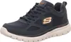 A single blue and orange Skechers sneaker is shown from a side-diagonal angle against a white background. Voir les images du produit
