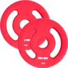 Two red weight plates with handles are shown against a white background. Produktbild-Vorschau