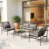 COSTWAY Polyrattan Gartenmöbel Set, Outdoor Lounge Möbel, Produktbild-Vorschau 9