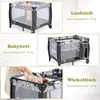 Babybett klappbar, Kinderreisebett Reisebett mit Rollen Produktbild-Vorschau 4