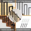 Izrielar 100cm U-Form Treppengeländer Schwarz Handlauf für Produktbild-Vorschau 6