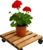 STOLMAK Pflanzenroller 30x30x8 cm Braun– Blumenuntersetzer Produktbild-Vorschau 9
