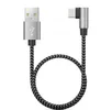 deleyCON 0,30m USB A zu USB C Kabel - USB-C Stecker 90° Produktbild-Vorschau 3