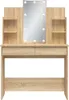 A makeup vanity table with a mirror and shelves. Náhľad obrázku produktu