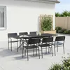 vidaXL Ausziehbarer Mesh Esstisch Anthrazit 212 x 90 x 76 Produktbild-Vorschau 3