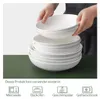 DOWAN 21.6cm Breite Weiße Flache Pasta-Schüsseln Set aus 6 Produktbild-Vorschau 6