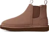 A side view of a brown Ugg Neumel Chelsea boot. Podgląd zdjęcia produktu
