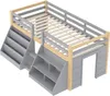 Lit mezzanine Merax Lit mi-hauteur 90 x 200 cm, avec Voir les images du produit 10
