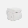 sweeek - Design-Hocker mit Bouclé-Bezug 1 Platz - Creme Produktbild-Vorschau 1