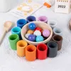 Kugeln in Tassen Montessori Spielzeug Holzsortierspiel 12 Produktbild-Vorschau 8