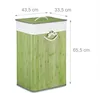 Relaxdays 4052025972745, 83 L, Obdĺžnikový, Bamboo, Bavlna, Náhľad obrázku produktu 2