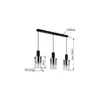 Globo Lighting Hängeleuchte Metall schwarz matt, 3x E27 Produktbild-Vorschau 5