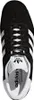 A top-down view of a black Adidas Gazelle sneaker with white accents. Produktbild-Vorschau