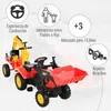 Kinder Trettraktor - Tretfahrzeug - Mit Anhänger und Produktbild-Vorschau 4
