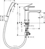 Hansgrohe Rebris E Wastafelmengkraan met bidet handdouche Produktbild-Vorschau 2