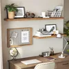 VASAGLE Schweberegal, Wandboard, 40 x 20 x 3,8 cm braun Produktbild-Vorschau 3
