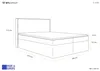 Boxspringbett 180x200 cm mit Bettkasten, Gepolstert Produktbild-Vorschau 3