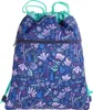 A blue drawstring bag with a floral pattern. Anteprima dell’immagine prodotto