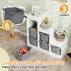 AIYAPLAY Meuble de rangement pour jouets avec 6 bacs Voir les images du produit 3