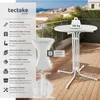 Table haute EREN pliable avec housse 90x110 cm - blanc, par Voir les images du produit 2