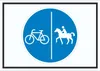 Schild Getrennter Rad- und Reitweg Symbol A6 (105x148mm) Produktbild-Vorschau 1