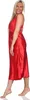 Damen Negligé Satin Nachtkleid Reizwäsche mit Spitze; Rot/L Produktbild-Vorschau 2