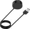 A black smartwatch charger with a USB-A connector on a white background. Anteprima dell’immagine prodotto