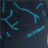 A close-up view of a dark blue garment with a geometric teal pattern and the brand name 'ALPINUS' visible. Podgląd zdjęcia produktu