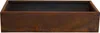 A rectangular planter box made of rusted metal. Produktbild-Vorschau