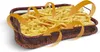 A baking tray filled with french fries, with orange arrows indicating air circulation. Podgląd zdjęcia produktu