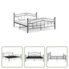 The Living Store Bett Schwarz Metall 140x200 cm Produktbild-Vorschau 1