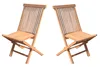 Teakholz Balkon Set 3 tlg. 60 cm Tisch und Stühle klappbar Produktbild-Vorschau 4