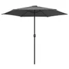 vidaXL Sonnenschirm mit Aluminium-Mast 270x246 cm Anthrazit Produktbild-Vorschau 1