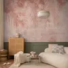 Vlies Fototapete - Pink Palm Trees 200x140 cm Blätter Produktbild-Vorschau 1