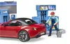 Bruder 62111 - bworld Tankstelle mit Waschplatz, 1:16 Produktbild-Vorschau 2