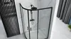 A modern bathroom with a black framed shower enclosure and a white shower tray. Náhľad obrázku produktu