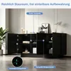 Merax Hochglanz Sideboard mit 3 Türen und 6 Fächern, Produktbild-Vorschau 3