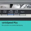 Close-up of a dishwasher control panel with icons and text, and a view of dishes inside the dishwasher. Anteprima dell’immagine prodotto
