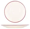 Talerz deserowy Bonna - Linea Burgundy - Porcelana - 23 cm Podgląd zdjęcia produktu 1
