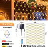 Bettizia LED Solar Lichternetz 2x2M Warmweiß Lichterkette Produktbild-Vorschau 2