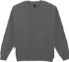 A plain gray crewneck sweatshirt is shown against a white background. Produktbild-Vorschau