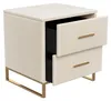 Ensemble de 2 tables de chevet ProximaX en velours beige Voir les images du produit 13