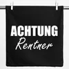 Huuraa Kissenbezug Achtung Rentner Schriftzug 40x40cm Black Produktbild-Vorschau 1