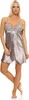 Damen kurzes Satin Negligé Nachtkleid Reizwäsche mit Produktbild-Vorschau 1