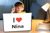 MuchoWow® Laptop Aufkleber Sticker Cover Ich liebe - Nina - Produktbild-Vorschau 3