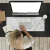 Gaming-Mauspad mit genähten Kanten, 80x30/90x40cm, Weiß Produktbild-Vorschau 5