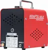 A red and black smoke machine with technical data printed on a label. Náhľad obrázku produktu
