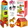 WOOPIE GREEN Układanka Kostki Farma w Pudełkach + Figurki Podgląd zdjęcia produktu 1