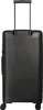 A black Travelite trolley suitcase is shown from the back with its handle extended. Produktbild-Vorschau
