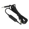 A black audio cable with 3.5mm connectors and an inline volume/mute control. Náhľad obrázku produktu